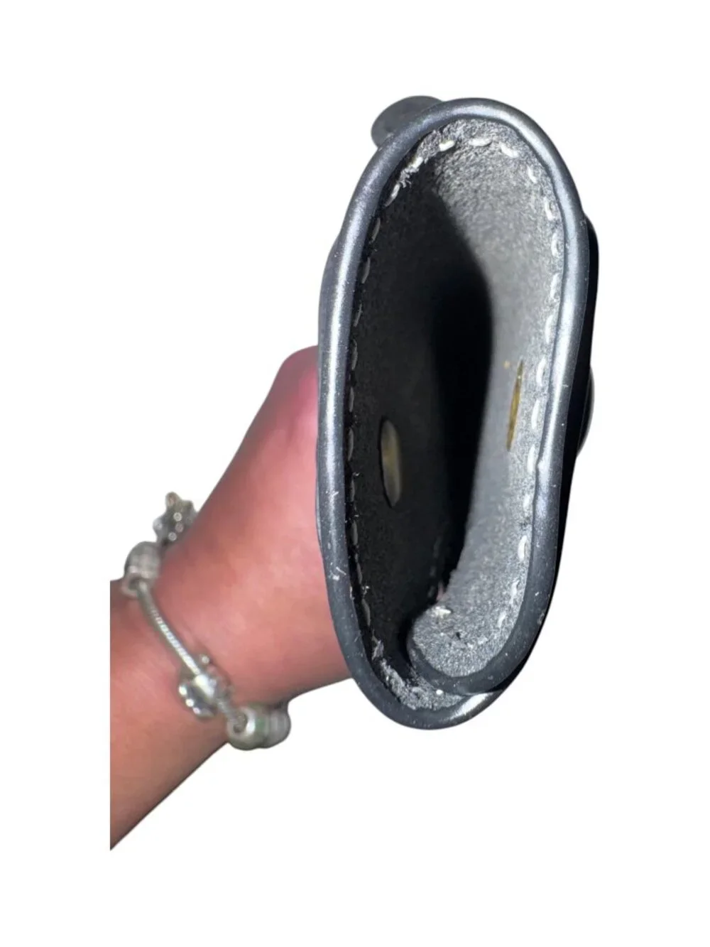 Black Leather Knife Sheath with Belt Loop